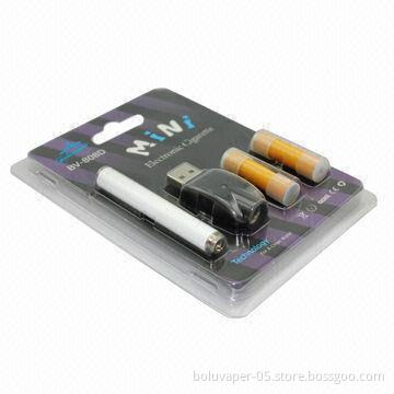 Mini Rechargeable E-cigarette with 3.6V Output Voltage and 180mAh Battery Capacity